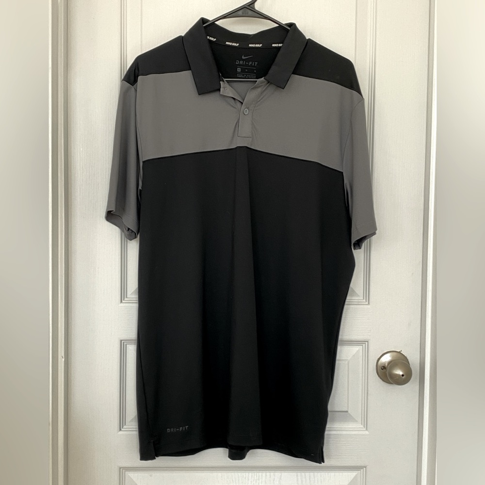 Men’s Nike Golf Black/Grey Polo Size M